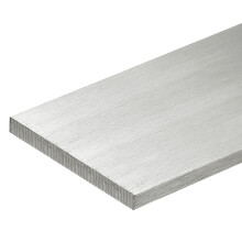 sourcing map 316L Stainless Steel Flat Bar 200mm Length 50mm Width 5mm Thickness Metal Strips Brushed Finish for DIY Kitchen Craft Machinery Building
