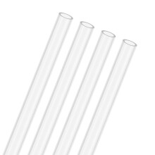 M METERXITY 4-Pack Clear Rigid Acrylic Pipe, 6mm[0.24"] ID x 8mm[0.31"] OD Plastic Round Tube for Water Cooling System/Lamps/Fountains/Aquariums/Disp