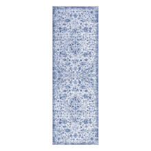 2x6 Vintage Floral Print Hallway Runner Rug Non-Slip Soft Kitchen Laundry Bedroom Runner Rug Blue
