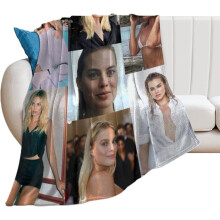 Margot Robbie tæppe i silkeagtig flannel, 125 x 150 cm
