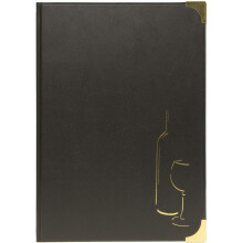 Securit Basic Range Wine Menu holder - Double-Sided Pocket Inserts - Elegant Sleek Design for Restaurants, Bars, and Events - (Black)