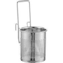 Nudelsieb aus Edelstahl mit Griff, 16,5 x 8 x 8 cm, geeignet für Pasta, Nudeln, Teigtaschen und Gemüse