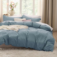 Ásványkék, túlméretezett, king size paplanhuzat-szett, 3 darabos