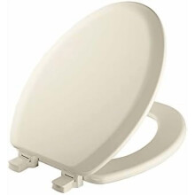 Cameron Biscuit WC-Sitz, rutschfestes, robustes Holz, leicht zu reinigen, längliche Form