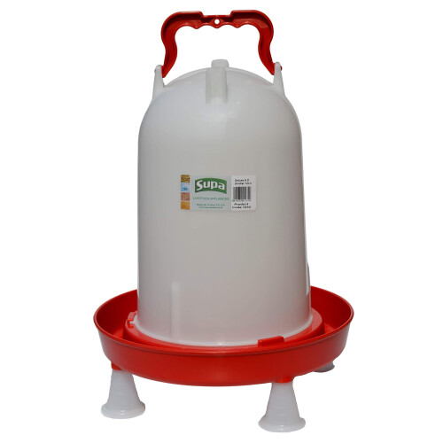 Supa Supa Deluxe Heavy Duty Large Poultry Water Drinker, 12 Litre Premium