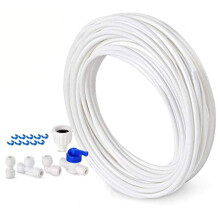Tspkey 10 M Water Supply Pipe Tube Fridge Connector Kit for European Style Doubl