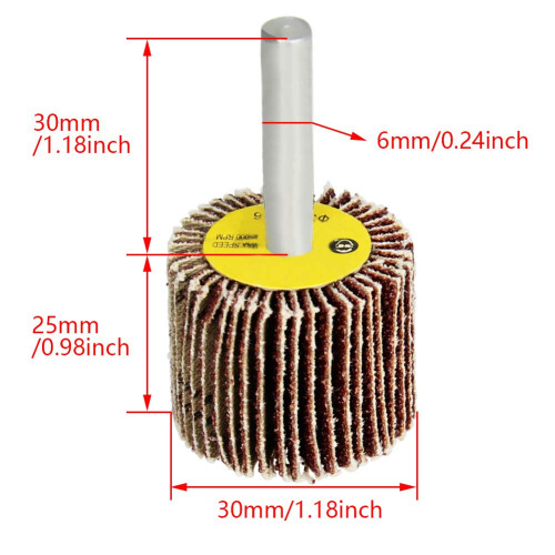 Utoolmart 80 Grits Flap Wheels, Abrasive Wheel 30mm Sanding Wheel for Drill, Polishing, Grinding, Deburring 5pcs 2