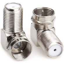 Coaxial Connector, Right Angle TV Aerial F Type Adapters Screw On F Male to Female Coaxial Coupler 90 Degree Connector for Satellite SKY Virgin,Wall