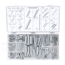 200 Pieces Tension Springs Assortment, Compression SpringsAssorted Extension Spring Kit, Metal Spiral Extended Compressed Spring Set with Storage Cas