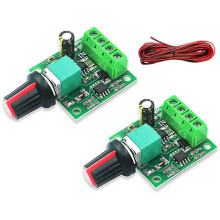 RUNCCI-YUN 2pcs DC 12v PWM motor speed controller,1.8V 3V 5V 6V 12V 2A Speed Adjustable Switch Module, Variable Voltage Regulator Dimmer Governor Swi