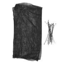 Filet d'ombrage de jardin 600 x 400 cm, maille PE noire, pour terrasses et patios.