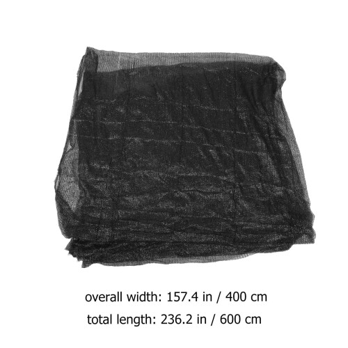 Σκίαση ήλιων κήπων Net600x400cm μαύρο πλέγμα PE για τον προστάτη βεραντών Patios 1