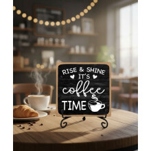 Farmhouse Coffee Bar Sign Wood Plaque 5x5 Inch