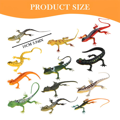 12 ρεαλιστικά μοντέλα ζώων Gecko για παιδιά 1