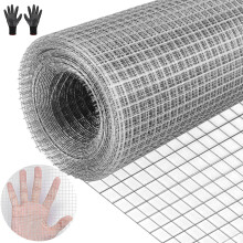 JAHOMFAI Rodent Mesh (400mm x 6m) Rodent Wire Mesh Panels Hot Dip Galvanised Wire Netting Wire Metal Mesh Roll for Chickens, Rabbits, Dogs, Window Gu