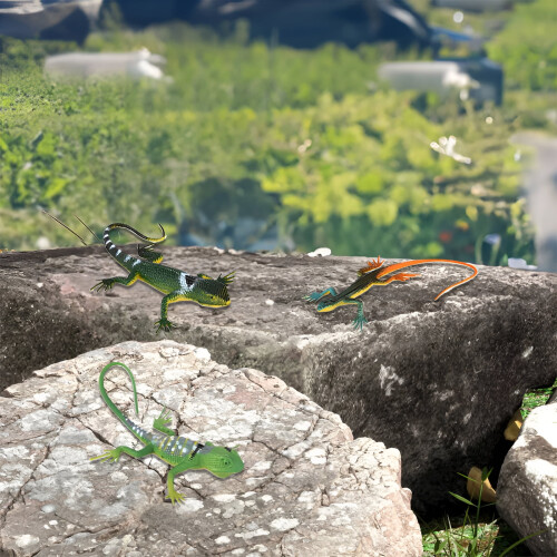 12 ρεαλιστικά μοντέλα ζώων Gecko για παιδιά 2