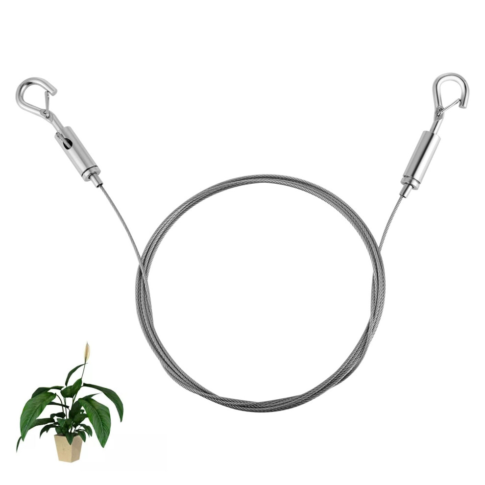Stainless Steel Adjustable Hanging Wire - Heavy Duty 2M X1.5mm, Holds 44Lb/20Kg, Ideal For Picture Frames, Mirrors, And Wall Diy Holders 66014911