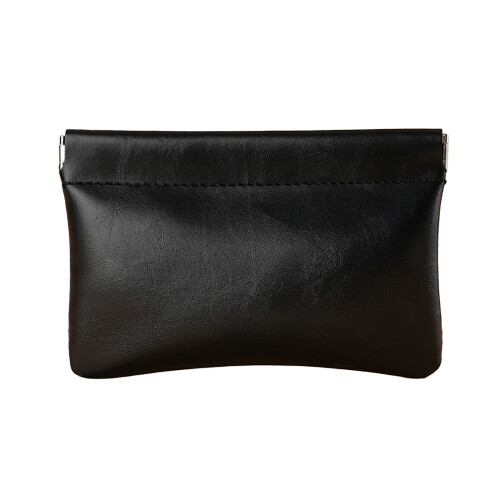 Faux Leather Coin Pouch with Auto-Closure, 1 Pc 1
