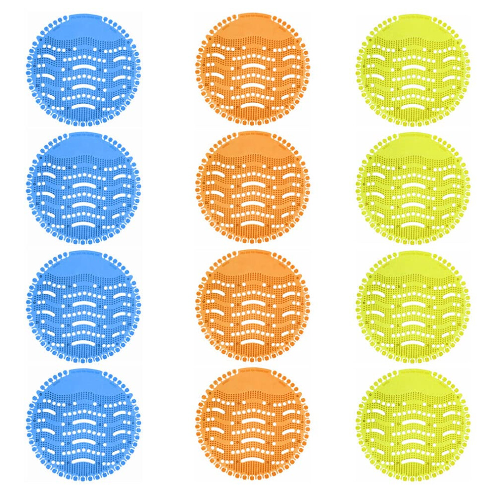 Urinal Screens Deodorizer, 12 Packs Urinal Screen Splash Mats, Urinal Mats Anti-Splash, Urinal Screen Deodorizer Mats, Odour Neutraliser Urin Gobesty