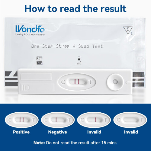 Wondfo Strep A Test Kit Strep A Throat Swab Test Kit 5 Pack 2