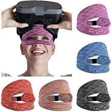 5-pack VR-ögonmasker, justerbart andningsbart VR-svettband för Oculus Quest2, HTC Vive, PS, Gear, VR-träningspass