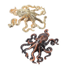 FRCOLOR2 stk. Octopus skuffegreb, nautiske møbelgreb, kystmøbelgreb, havliv skuffegreb, fantastiske havgreb til landhus