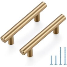 Poignées de meuble en bronze champagne, 10 cm (4 pouces), paquet de 10