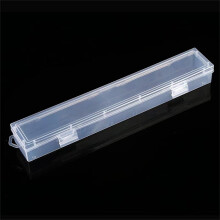 Estuche para lápices - Caja rígida transparente con tapa a presión, estuche apilable para bolígrafos y organizador de marcadores para