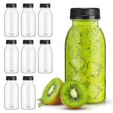 JETOP 6.8oz/200ml BPA-free Bottles 8pcs, With Lids for Juice Smoothie Beverages, Mini Fridge Drink Containers