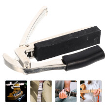 Worgeous Portable Capo for Guitar with Shape 1Pcs Silver 7.5x4x1.3cm