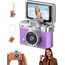 Mini digitális fényképezőgép kulcstartó 1,47"-os LCD kijelzővel, 1080p kijelzővel, beépített vakuval, 32/64 GB-os kártyával –