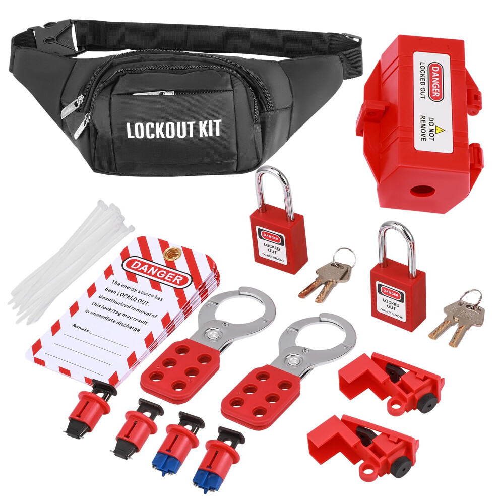 Lockout Tagout Kit For Electricians - Circuit Breaker Lock Set, Safety Padlock For Industrial Power 37356118