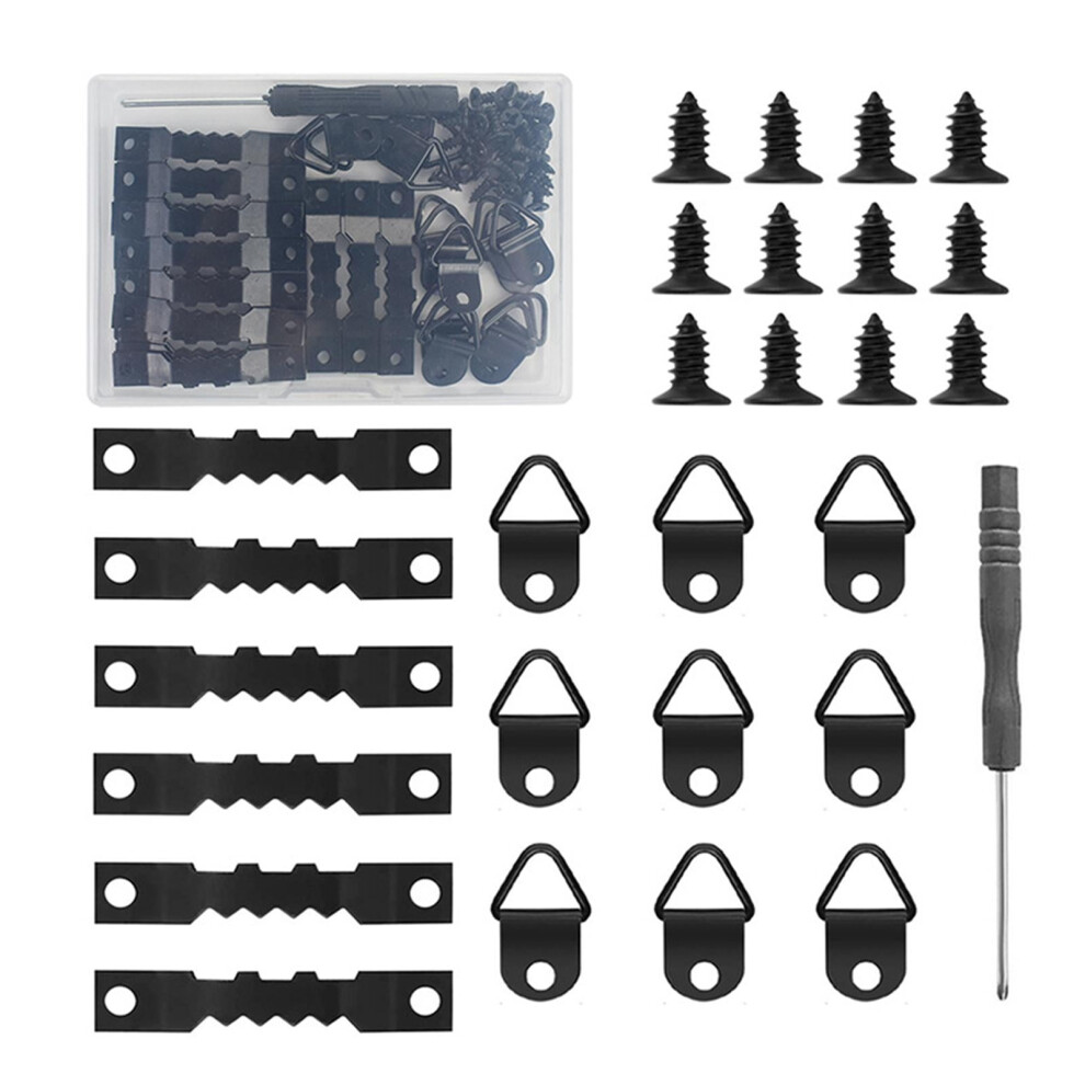 151 Pieces Sawtooth Picture Frame Hanger With Screws For Exhibition Painting 9152228196193