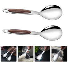 Set mit 2 Buffetlöffeln aus Edelstahl mit langem Griff - Praktische Servierlöffel für Speisen (Kaffee)