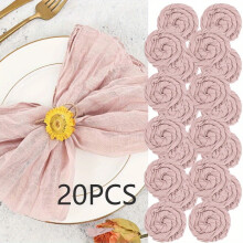 20-pack rosa ostduksservetter för höst och tacksägelse, set med 20 ljusrosa middagsservetter, bulk, 21x21 tum för bröllop