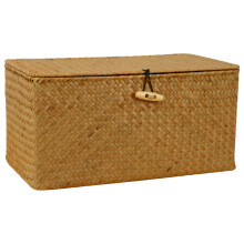Tissueboxhoes met opbergvakje in waterplantenmotief – Rustieke stofvrije organizer voor huwelijksbedankjes en op het bureau, 23x13x9 cm
