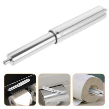 Conjunto de 4 suportes retráteis para papel higiênico com mola, haste de reposição em aço inoxidável.