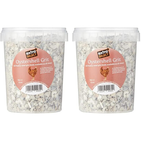 Extra Select Oystershell Grit Tub, 1 Litre (Pack of 2)