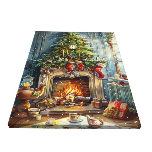 Quadro em tela sem moldura 12x16 polegadas: Árvores de Natal e 1