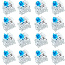 20 PCS Blue Switch Replacement 3 PIN Blue Mechanical Keyboard Dustproof Keyboard Switch, Switches Clicky Accurate Typing for Mechanical Gaming Keyboa