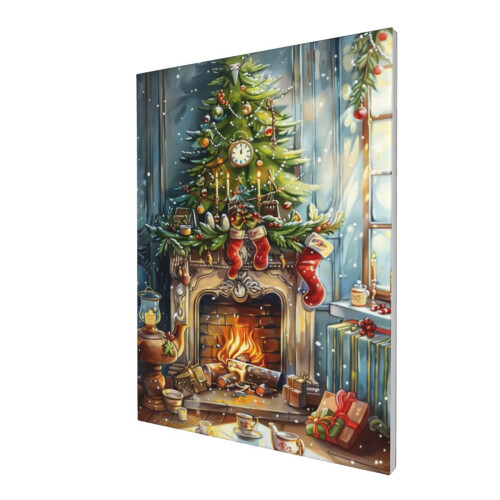 Quadro em tela sem moldura 12x16 polegadas: Árvores de Natal e 2