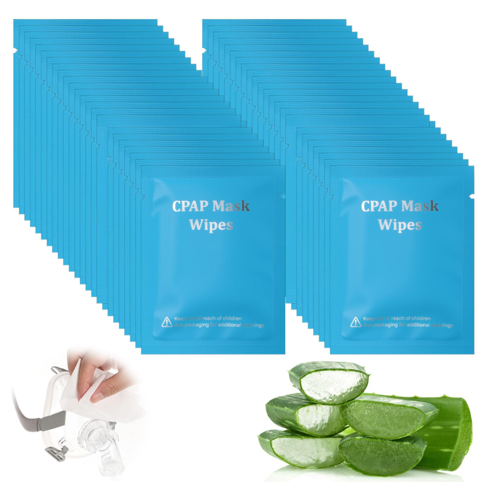 Eyerayo Travel Cpap Mask Wipes Cpap Cleaning Wipe Skin-Safe With Aloe Vera Cpap Cleaner For Masks Tubes Devices 50 Packs