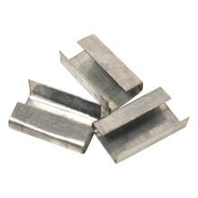 Globe Packaging 12mm x 25mm Metal Semi Open Strapping Seals (Pack of 2,000) - fo