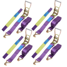 KATSU Tools 451870 Car Recovery Ratchet Tie Down Straps - 4 Pieces