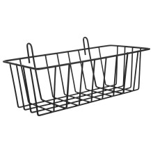Mangeoire à foin pour lapins, portable, en fer noir (1 pièce)