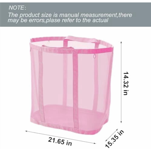 Mesh Foldable Laundry Basket with Handles 1