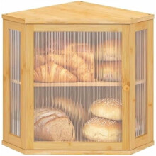 Contenitore angolare per il pane a due livelli da appoggio, grande capacità