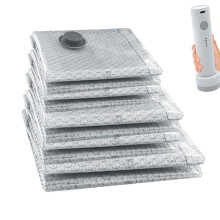 Sacs de rangement sous vide pour voyage avec pompe rechargeable – Format cabine, gain de place pour vêtements et bagages