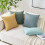 Lot de 2 housses de coussin 18x18 aspect lin 5