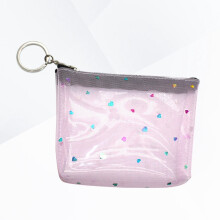 Carteira Tineasur Multicolorida em PVC para Mulheres e Meninas com Fecho em Zíper, Espaço Compacto para Chaves e Dinheiro, 11,4 cm (4,5 polegadas)